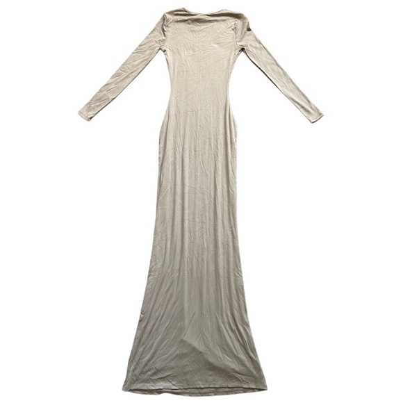 Windsor Looking For The One Basic Long Sleeve Natural Maxi Dress NWT Size Small - Picture 6 of 11